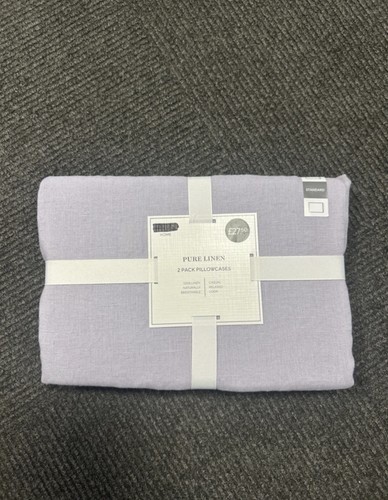 100 linen 2x pillow case - m&s,