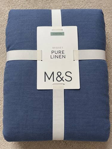 Pure linen superking - m&s,
