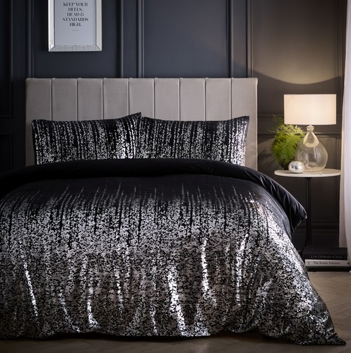 Metallic soft velvet duvet - metallic,
