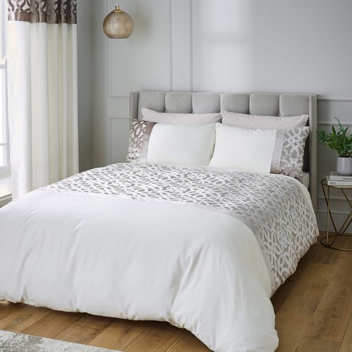Lattice cut velvet duvet cover - lattice,