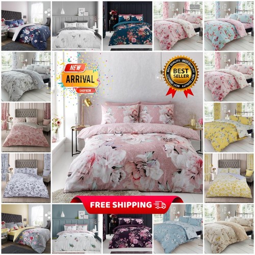 Luxury reversible floral duvet - reversible,